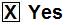Question 2, Yes checkbox, is checked